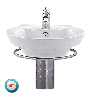 Chậu Lavabo có vắt khăn COTTO SC0285