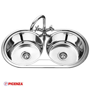 Chậu rửa bát Inox Piceza PZ8344 (dày 0,6mm)