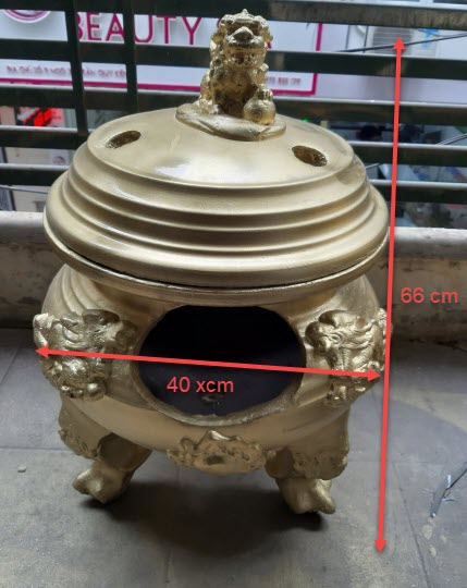 Lư hóa vàng đường kính 40cm